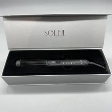 SOLEIL Styling Comb Heat Brush Straightener 450ºF -Black -Model L40HBS-B1 -NEW