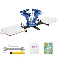 2 Stationen 4 Farben Siebdruckmaschine Siebdruck T-Shirt Textildruck DIY