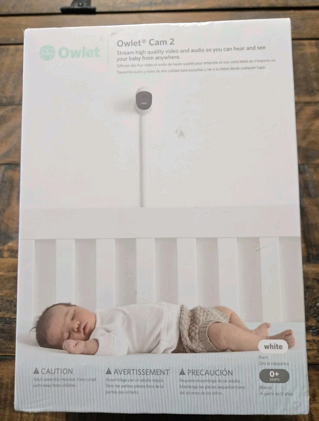 Owlet Cam 2 | Smart Video Baby Monitor Camera Video & Sound w/Night Vision-White