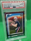 2024 Donruss Rated Rookie Drake Maye #379 Optic Preview Red & Green PSA10
