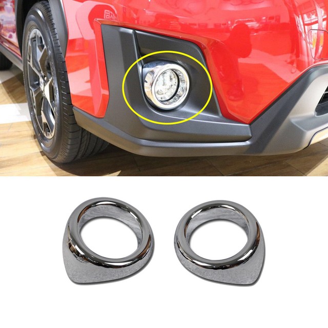 Chrome Front fog Light Lamp Cover Trim Decor Fits Subaru Crosstrek/XV