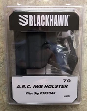 Blackhawk ARC IWB Holster 70 Sig P365 SAS Urban Gray AMBI 417570UG