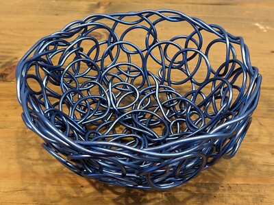 ALESSI FRATELLI CAMPANA Small Blue Basket Approx. 6