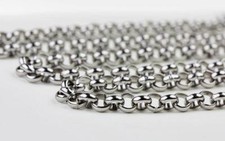 in bulk 5 Meters Silver Stainless Steel 6mm Round Rolo Chain Findings Jewelry