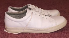 Kenneth Cole White Leather Tennis Shoes Lace up - Men's Size 10.5 Pre Owned