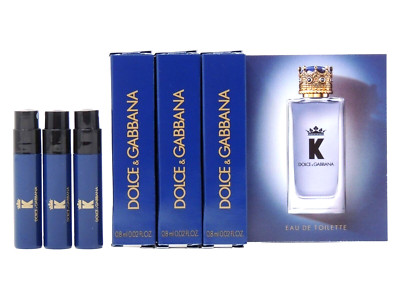 D&G DOLCE & GABBANA K FOR MEN EDT .8ml .02fl oz x 3 COLOGNE