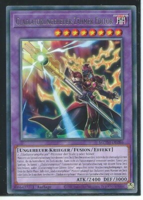 YU GI OH GLADIATORUNGEHEUER ZÄHMER EDITOR    MZTM-DE086 RARE 1.AUFLAGE