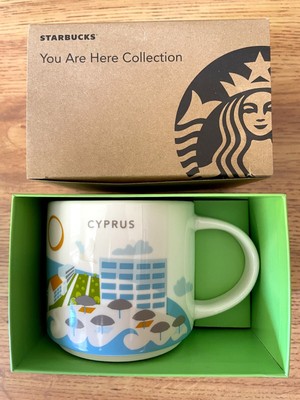 Starbucks 2013 You Are Here YAH coffee mugs Cyprus Mykonos Rhodes Greece NEW NIB
