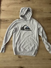Vintage 90s Y2K Quicksilver Hoodie Sweatshirt Surf Ski Skate Boards Gray Mens M