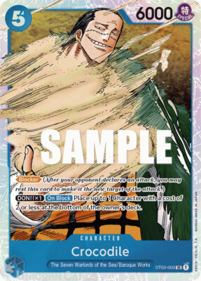 one piece card game st03 ST03-003 Crocodile Super Rare One Piece TCG Card