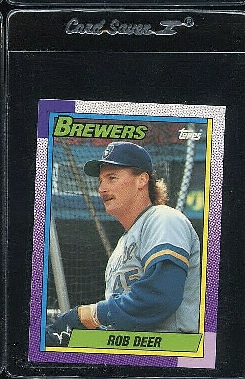 1990 TOPPS TIFFANY #615 ROB DEER MILWAUKEE BREWERS 