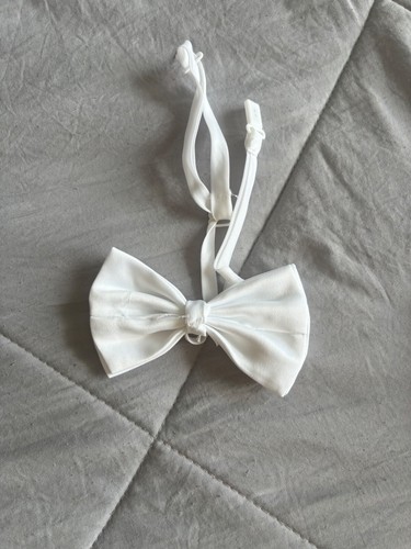 All white kids set with suit, pants, bow tie, button up, and cummerbund belt - Picture 2 of 4