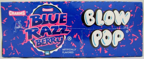 Charms Blow Pops Blue Raspberry Berry Suckers Candy Pop Bulk Lollipops 48 ct Box - Picture 5 of 9