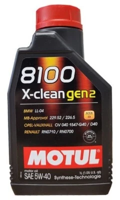 Huile Moteur Motul 8100 X-clean gen2 5W-40 1 L BMW LL-04 dexos2 MB 229.52 - Photo 1/3
