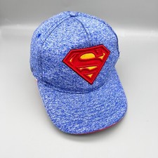 Superman Youth Snapback Hat Cap DC Comics Light Blue Heather Wear Adjustable Fit