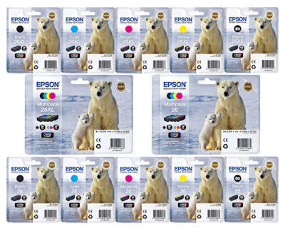 Epson T26 XL TINTE PATRONEN XP510 XP520 XP600 XP605 XP610 XP615 XP620 Original