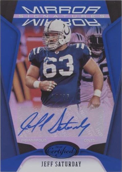 2020 Panini Certified Jeff Saturday #MS-JS - 1 of 2
