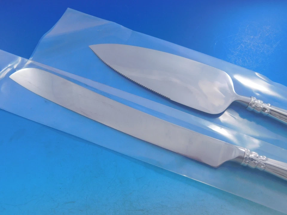 Juego de pastel de boda de plata esterlina Chantilly by Gorham servidor hecho a medida HHWS Foto 3 de 4