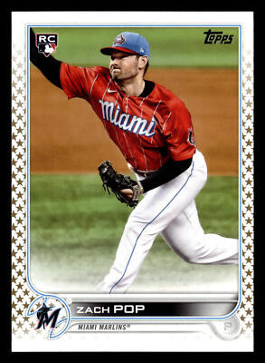 Zach Pop 2022 Topps Gold Star SP #108 Miami Marlins Rookie RC *030