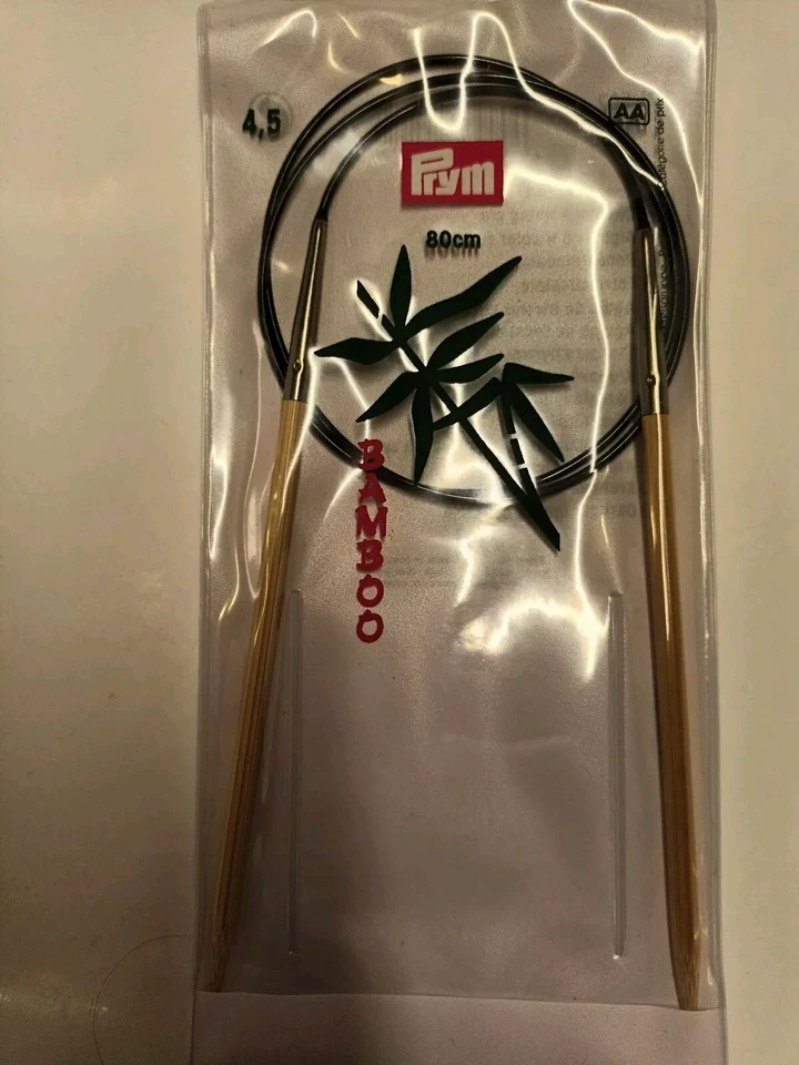 1 RUNDSTRICKNADELN 80 Cm OVP 4,5 BAMBUS Prym Neu