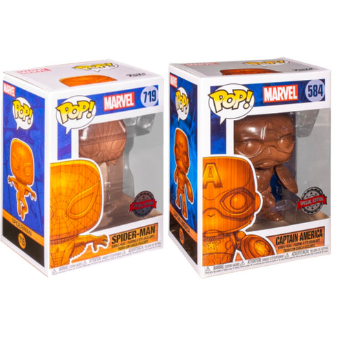 Funko Pop! Captain America Spider-Man Bois Déco Édition Spéciale Vinyle Figurine Funko Pop! Captain America Spider-Man Bois Déco Édition Spéciale Vinyle Figurine | Funko Pop | 2 Funko Pop! Captain America Spider-Man Bois Déco Édition Spéciale Vinyle Figurine | Funko Pop