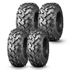 OBOR Set 4 Radial 25x8R12 25x10R12 ATV Tires UTV Mud Heavy Duty 6Ply Tubeless