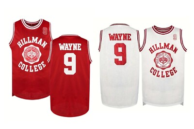 Hillman College Wayne #9 A Different World Movie Basketball Jersey Red/White
