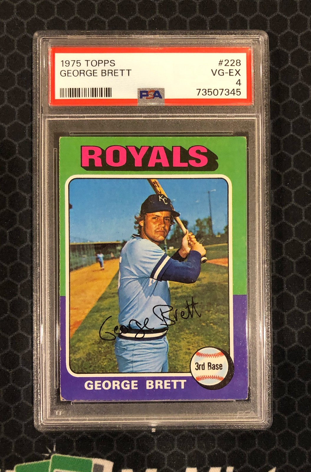 ⚾ 1975 Topps Baseball #228 - George Brett - PSA 4 - RC Rookie - Royals ⚾