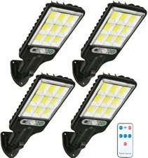 Powerful LED Solar Outdoor Wall Light Motion Sensor Remote Control Garden Gift