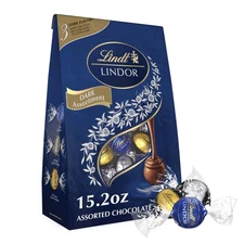 Lindor Assorted Dark Chocolate Candy Truffles, 15.2 Oz. Bag