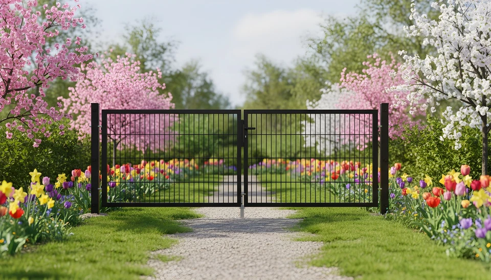 Cancello da giardino in metallo porta da giardino cancello per recinzione cancello singolo porta recinzione doppia asta GEWA - Immagine 3 di 4