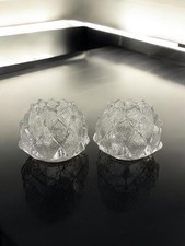 Orrefors Artichoke Nimbus Candle Holders. Scandinavian Glass Art