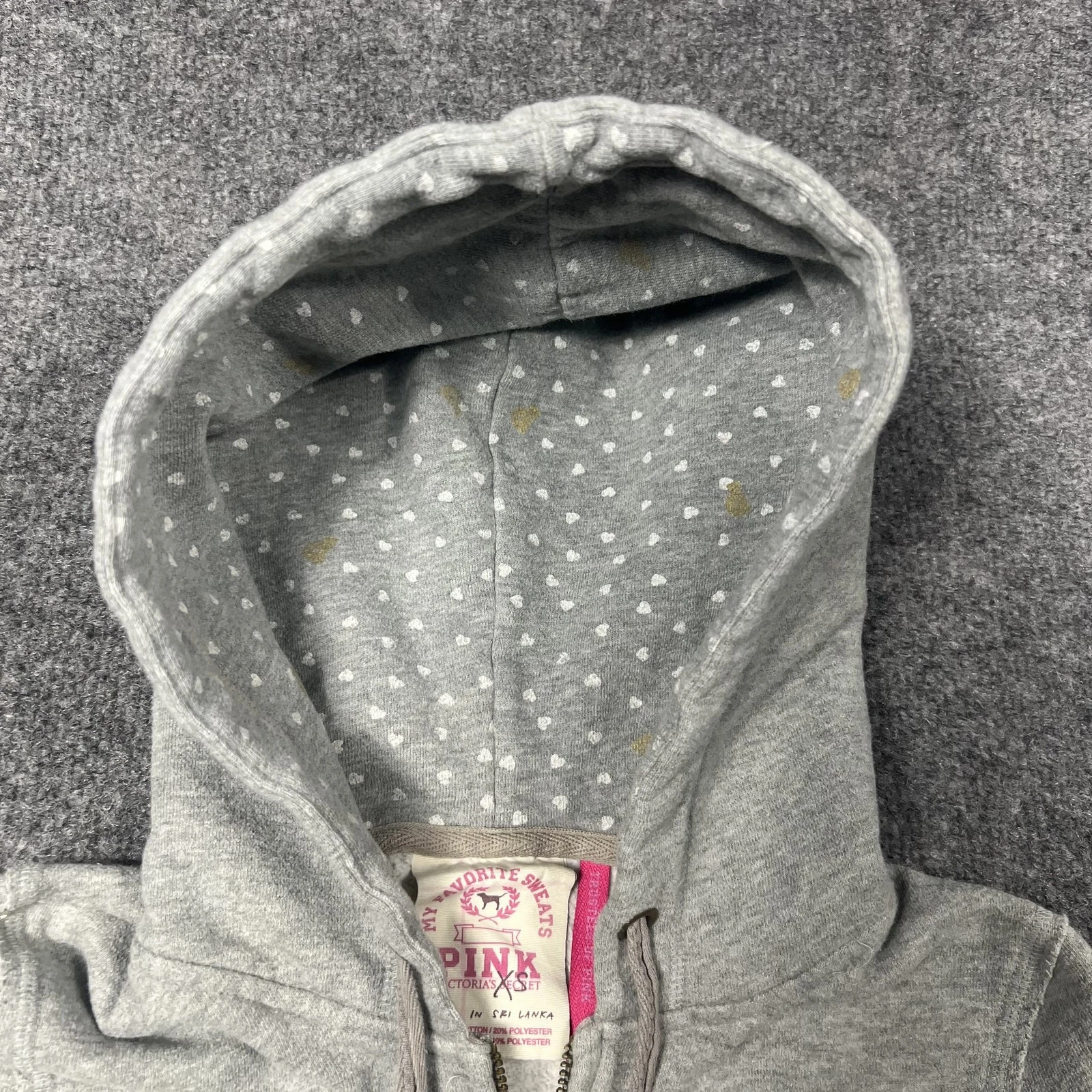 UNDERCOVER Felpa con cappuccio Victorias Secret rosa donna piccola A Listers Crest full zip