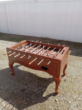 Wooden Foosball Table with Ornate Carved Legs, Classic Design for Home Game Room