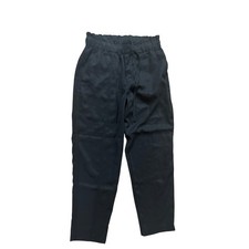 A NEW DAY Black Paperbag Waist Drawstring Ankle Pants Women's Size M