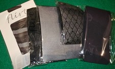 5x Black  or grey tights in packs M bargain quality job lot ladies mix