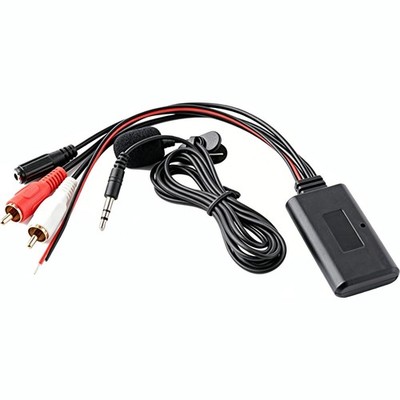 1PCS Car 12V Aux Bluetooth 5.0 Adapter Module Music Receiver Car Kit 2 RCA Input