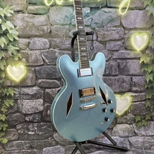 Blue DG-335 Electric Guitar rosewood fingerboard Maple Body Semi-Hollow Body