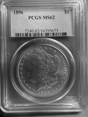 1896 Morgan Silver Dollar $1 PCGS MS62 DL16 T-208