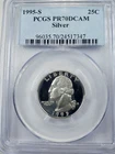 1995-S 25c SILVER PCGS PR70DCAM WASHINGTON QUARTER PROOF DEEP CAMEO PR 70 DC