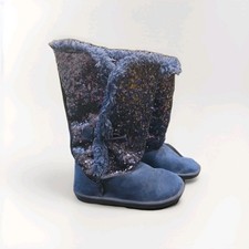 Justice Blue Sparkle Girl s Boots Size 2