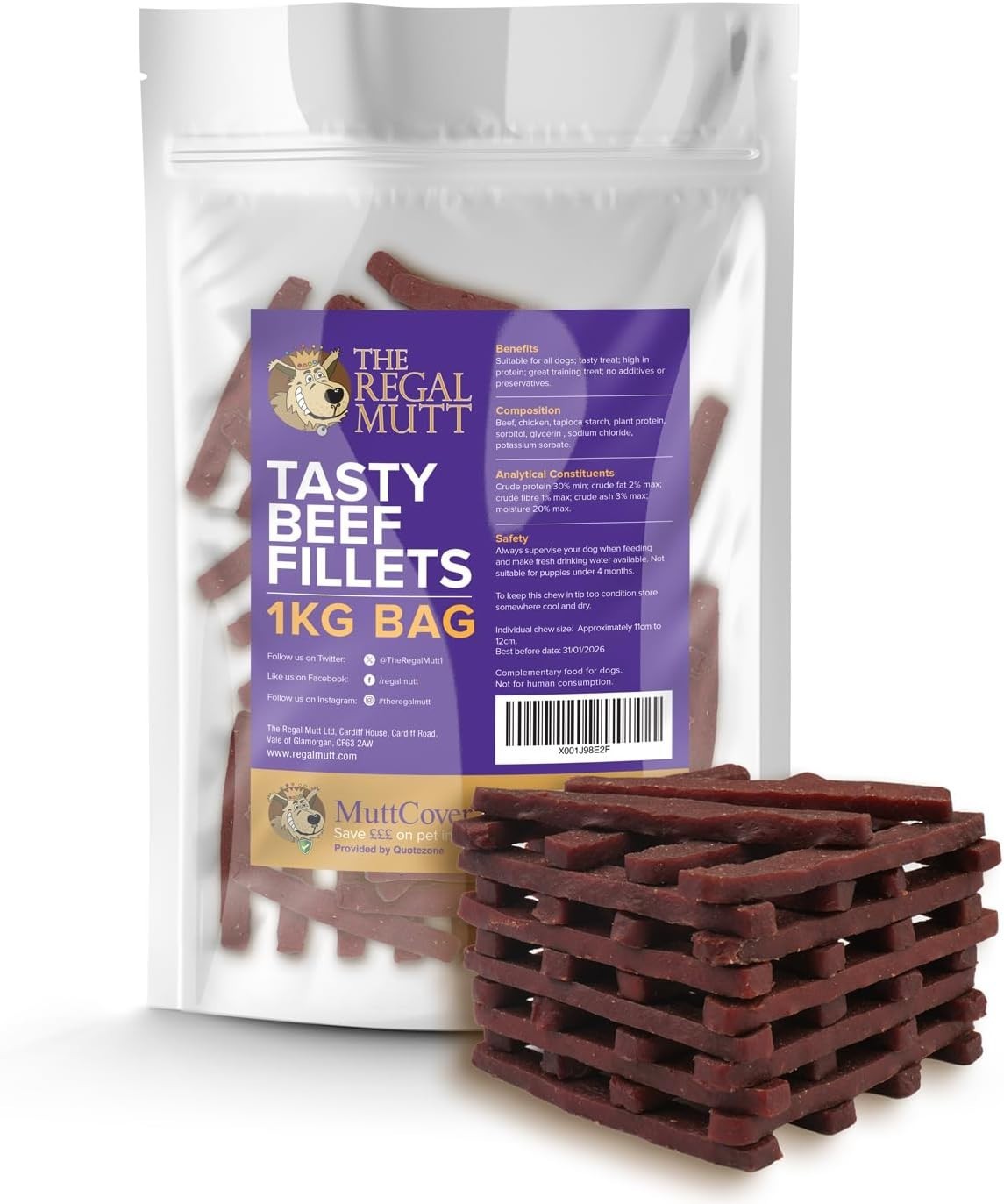 Tasty Beef Fillets - 1kg Bag