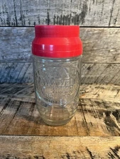 Vtg Planters Peanut Glass Jar Embossed Wheat Pattern