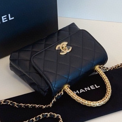 Chanel 25A Cocohandle Mini Calfskin Chain Top Handle Bag Crossbody