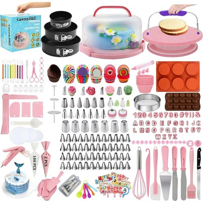 #ad #ad 678pcs Cake Decorating KitCake Baking Suppplies with Decorating ToolsPink $133.98