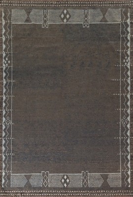 Moroccan Living Room Area Rug 9x13 Bordered Oriental Hand-knotted Wool Carpet