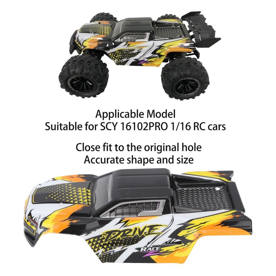 RC Car Shell High Elasticity RC Car Body Shell Cover For 1/16 Model ...