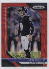2018 Panini Prizm Red Wave Prizm 72/149 Justin Tucker #182 0d3