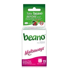 beano Strawberry Meltaways Gas Prevention (15 Count (Pack of 1))