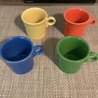 Fiestaware Set of 4 Coffee Mugs Cups O Ring Handle - Various Colors Very Good